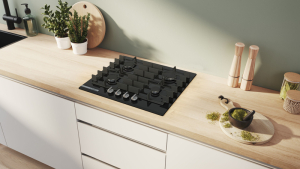 Bosch PRP6A6H40, autarkes Gaskochfeld Glaskeramik, Serie 8, schwarz, 60 cm, mit 5 Jahren Garantie!