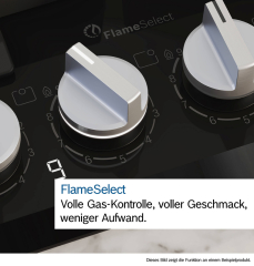 Bosch PRP6A6H40, autarkes Gaskochfeld Glaskeramik, Serie 8, schwarz, 60 cm, mit 5 Jahren Garantie!