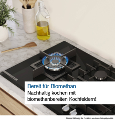 Bosch PRP6A6H40, autarkes Gaskochfeld Glaskeramik, Serie 8, schwarz, 60 cm, mit 5 Jahren Garantie!