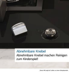 Bosch PRP6A6H40, autarkes Gaskochfeld Glaskeramik, Serie 8, schwarz, 60 cm, mit 5 Jahren Garantie!