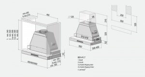 berbel Firstline Touch BEH 90 FLT Einbauhaube mattschwarz, 1070106, 7 JAHRE GARANTIE!