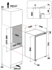 Bauknecht BKSI 9VF2, Einbau-Khlschrank, weiss, 88 cm, EEK: E, mit 5 Jahren Garantie!