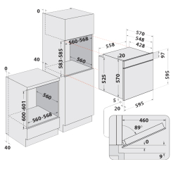 Privileg PBA3S85HU0K, Heiluftbackofen mit 11 Funktionen, EEK: A+, mit 5 Jahren Garantie!