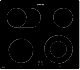 Privileg PCTHR 6042 NE, Glaskeramik-Kochfeld herdgebunden 60 cm, rahmenlos, mit 5 Jahren Garantie!