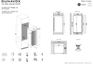 Dunavox Prime 70, Unterbau-Weinkhlschrank, schwarz, DVP-70.185DB. Mit 3 Jahren Garantie!