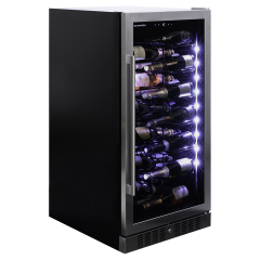 Dunavox Sera 70, freistehender Weinkhlschrank, Edelstahl, DX-70.258SS. Mit 3 Jahren Garantie!