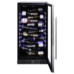 Dunavox Sera 70, freistehender Weinkhlschrank, Edelstahl, DX-70.258SS. Mit 3 Jahren Garantie!