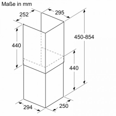 Constructa Kaminverl�ngerung 450 x 854 mm, schwarz, CZ51IBK1S1
