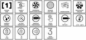 Dunavox Flow 9, Weinkhlschrank Unterbau, schwarz matt, DAUF-9.22MB. Mit 3 Jahren Garantie!