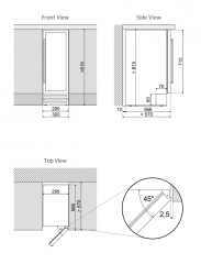 Dunavox Flow 19, Weinkhlschrank Unterbau, schwarz matt, DAUF-19.58MB. Mit 3 Jahren Garantie!