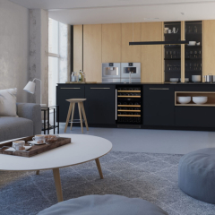 Dunavox Flow 38, Unterbau-Weinkhlschrank, schwarz matt, DAUF-38.100DMB. Mit 3 Jahren Garantie!