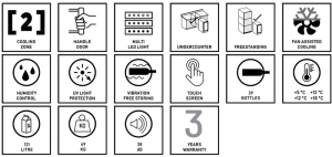 Dunavox Flow 39, Unterbau-Weinkhlschrank, schwarz matt, DAUF-39.121DMB. Mit 3 Jahren Garantie!
