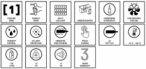 Dunavox Sera 40, Unterbau-Weinkhlschrank, schwarz matt, DAUF-40.138MB. Mit 3 Jahren Garantie!