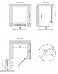 Dunavox Sera 40, Unterbau-Weinkhlschrank, schwarz matt, DAUF-40.138MB. Mit 3 Jahren Garantie!