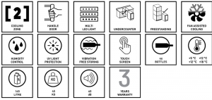 Dunavox Flow 46D, Unterbau-Weinkhlschrank, schwarz matt, DAUF-46.145DMB. Mit 3 Jahren Garantie!
