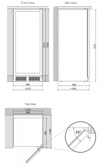 Dunavox Sera 58, Weinkhlschrank, schwarz matt, DX-58.258DMB. Mit 3 Jahren Garantie!