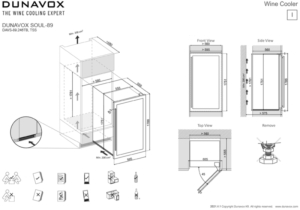 Dunavox Joy 89, Einbau-Weinkhlschrank, Edelstahl, DX-89.246TSS. Mit 3 Jahren Garantie!
