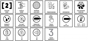 Dunavox Grande 94, Weinkhlschrank, schwarz matt, DX-94.270DMBK. Mit 3 Jahren Garantie!