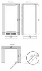 Dunavox Grande 94, Weinkhlschrank, schwarz matt, DX-94.270DMBK. Mit 3 Jahren Garantie!