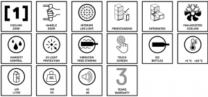 Dunavox Grande 194, Weinkhlschrank, schwarz matt, DX-194.490MBK. Mit 3 Jahren Garantie!