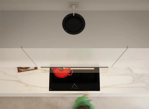 Novy Abluftgitter f�r Oberschr�nke Schwarz, 906450