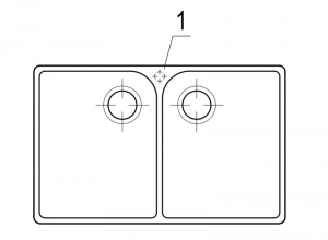 Villeroy & Boch Sp�lstein 80 X Doppelbecken, Farbe RW Stone White, Classicline