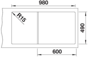 Blanco Etagon XL 6 S Einbausp�le, Silgranit, Farbe softweiss, 528099