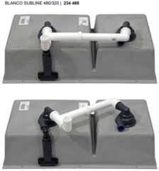 Blanco Subline 480/320-U Silgranit, Farbe weiss, InFino Ablauf, 523588