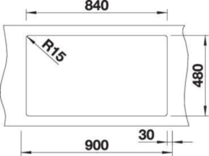 Blanco Pleon 9 Einbausp�le, Silgranit, Farbe schwarz, InFino Ablauf, 525958