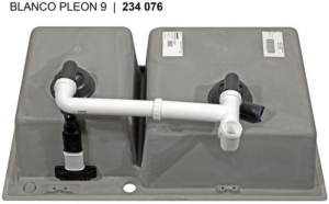 Blanco Pleon 9 Einbausp�le, Silgranit, Farbe cafe, InFino Ablauf, 523066