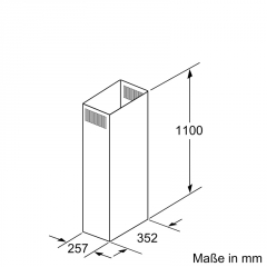 Bosch DHZ1246, Kaminverl�ngerung, 1100 mm
