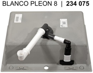 Blanco Pleon 8 Einbausp�le, Silgranit, Farbe weiss, InFino Ablauf, 523047