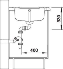 Blanco Zia 9 Einbausp�le, Silgranit, Farbe schwarz, 526029