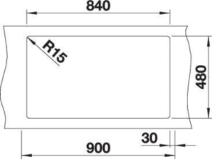 Blanco Zia 9 Einbausp�le, Silgranit, Farbe vulkangrau, 527393