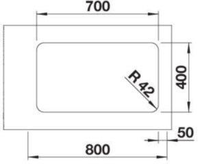Blanco Solis 700-U, Edelstahl b�rstfinish, InFino Ablauf, 526125