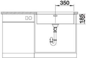 Blanco Solis 700-U, Edelstahl b�rstfinish, InFino Ablauf, 526125