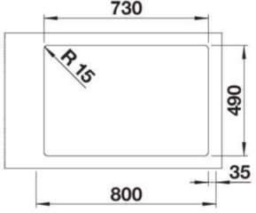 Blanco Solis 700-IF/A, InFino Ablauf, mit PushControl� Ablauffernbedienung, 526127
