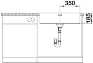 Blanco Solis 700-IF/A, InFino Ablauf, mit PushControl� Ablauffernbedienung, 526127
