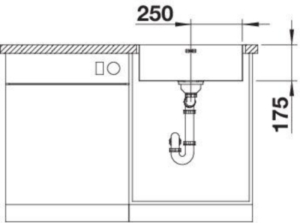 Blanco Supra 500-IF/A, Edelstahl b�rstfinish, ohne Ablauffernbedienung, 526354