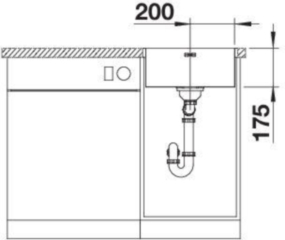 Blanco Supra 400 IF/A Edelstahl B�rstfinish, ohne Ablauffernbedienung, 526352