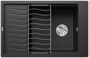 Blanco Elon XL 6 S Einbausp�le, Silgranit, Farbe schwarz, InFino Ablauf, ohne Ablauffernbedienung, 525883