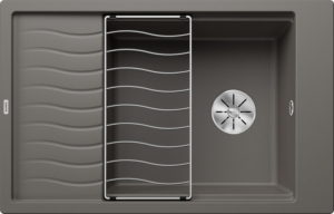 Blanco Elon XL 6 S Einbausp�le, Silgranit, Farbe vulkangrau, InFino Ablauf, ohne Ablauffernbedienung, 527252