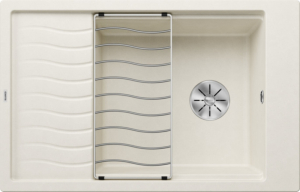 Blanco Elon XL 6 S Einbausp�le, Silgranit, Farbe softweiss, InFino Ablauf, ohne Ablauffernbedienung, 527069