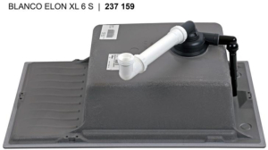 Blanco Elon XL 6 S Einbausp�le, Silgranit, Farbe tartufo, InFino Ablauf, ohne Ablauffernbedienung, 524851
