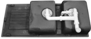 Blanco Zia 8 S Einbausp�le, Silgranit, Farbe schwarz, ohne Ablauffernbedienung, 526027