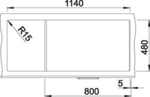Blanco Zia 8 S Einbausp�le, Silgranit, softweiss, ohne Ablauffernbedienung, 527209