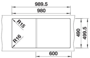 Blanco Etagon XL 6 S-F Einbausp�le fl�chenb�ndig, Silgranit, Farbe weiss, InFino Ablauf, 528104