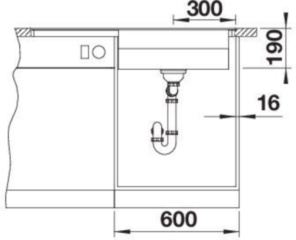 Blanco Etagon XL 6 S-F Einbausp�le fl�chenb�ndig, Silgranit, Farbe weiss, InFino Ablauf, 528104