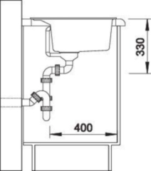 Blanco Dalago 8-F Silgranit, fl�chenb�ndig, Farbe weiss, 516644