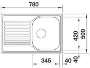 Blanco Tipo 45 S Compact Einbausp�le, Edelstahl, 513441